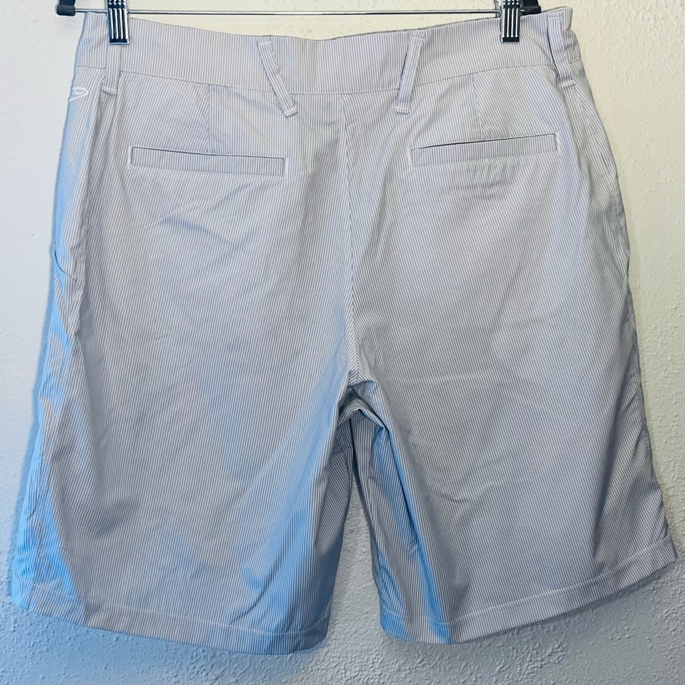 MEN CHAMPION QUICK BLUE & WHITE PIN STRIPE GOLF Preppy SHORTS Size 36 - Picture 2 of 6